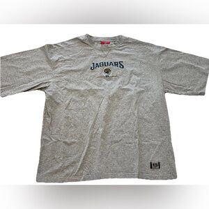 VTG Jacksonville Jaguars T-Shirt Mens 2XL Gray XXL NFL Embroidered Short Sleeve